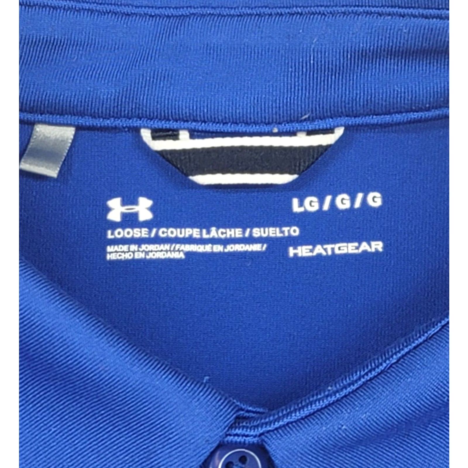 Under Armour Under Armour Mens HeatGear Polo Shirt Short Sleeve Blue Gray Colorblock L Regular Mens Polo Shirt Size US L / EU 52-54 / 3 - 6 Thumbnail