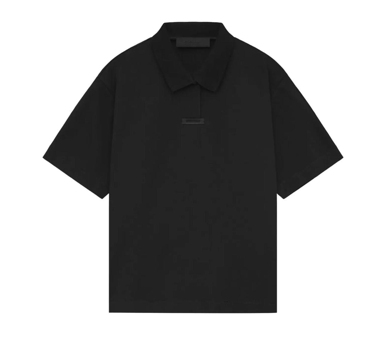 Fear of God Essentials Pique Polo Black Size XS