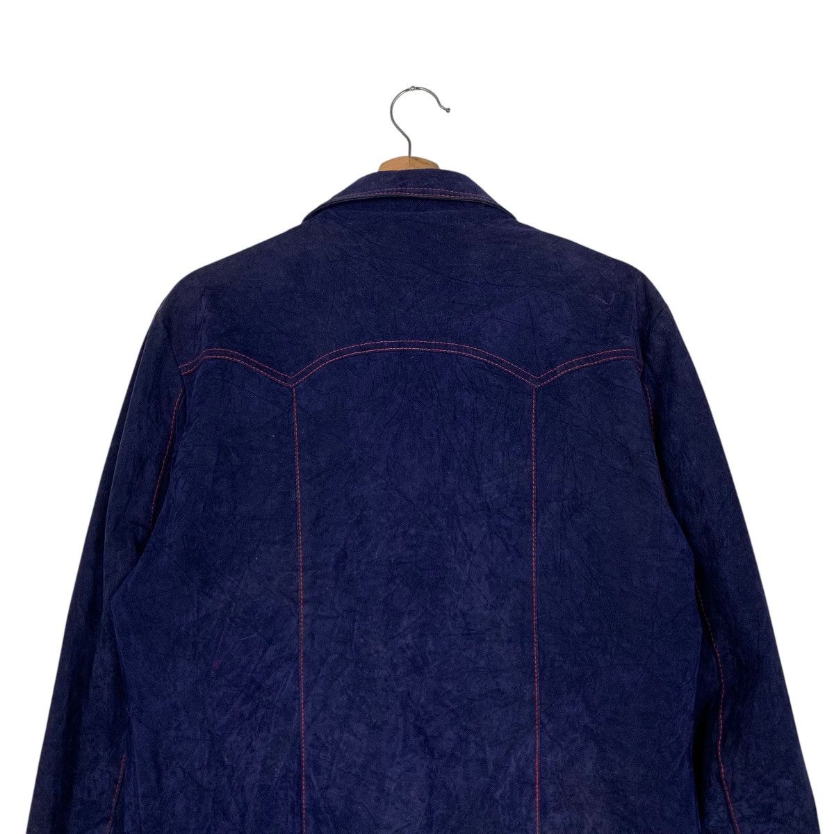 Japanese Brand BRAD WHITNEY Purple Suede Leather Jacket #1833-C79 Size US M / EU 48-50 / 2 - 8 Thumbnail