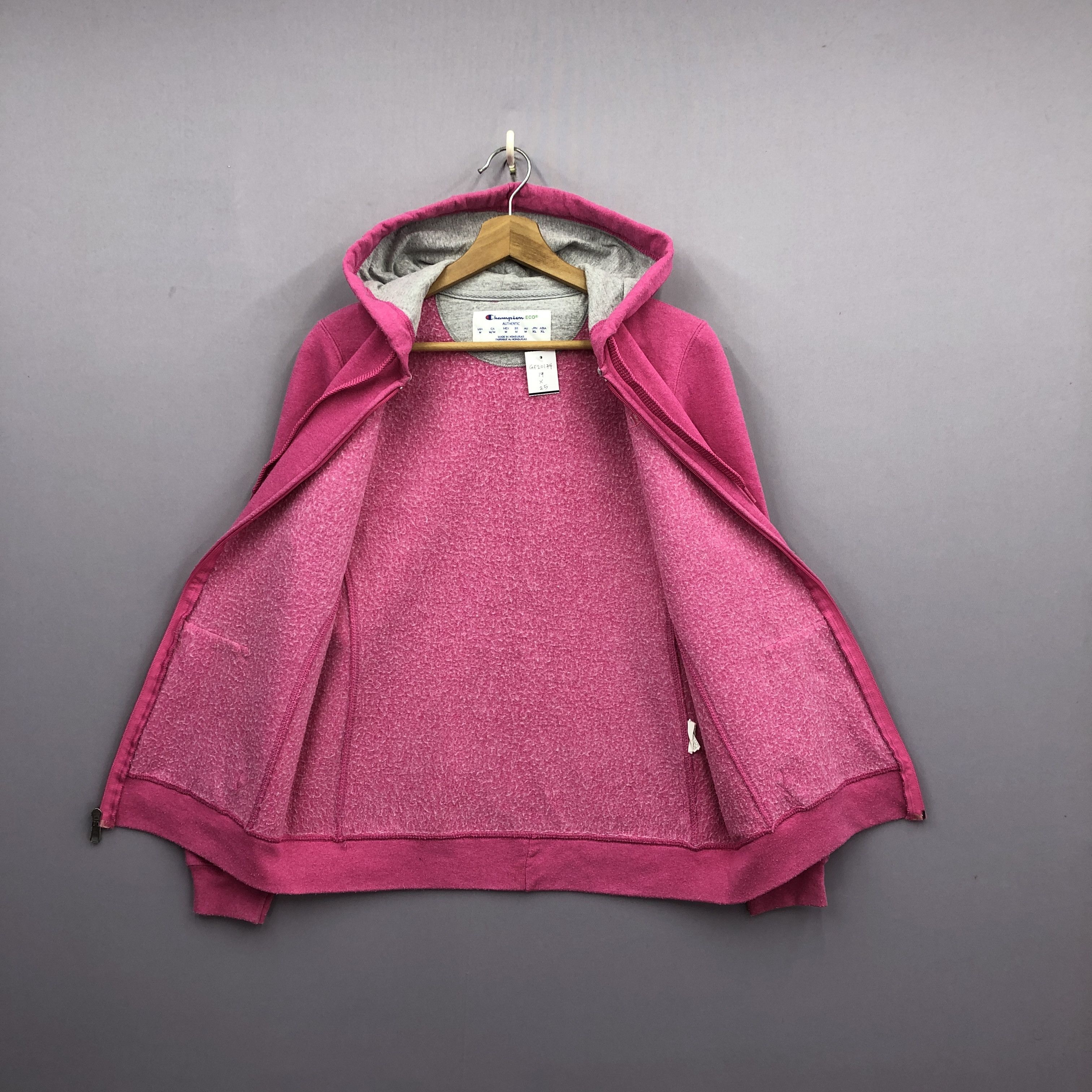 Champion Vintage Champion Pink Hooded Sweater Hood Zipper Sweatshirt Size US M / EU 48-50 / 2 - 5 Thumbnail