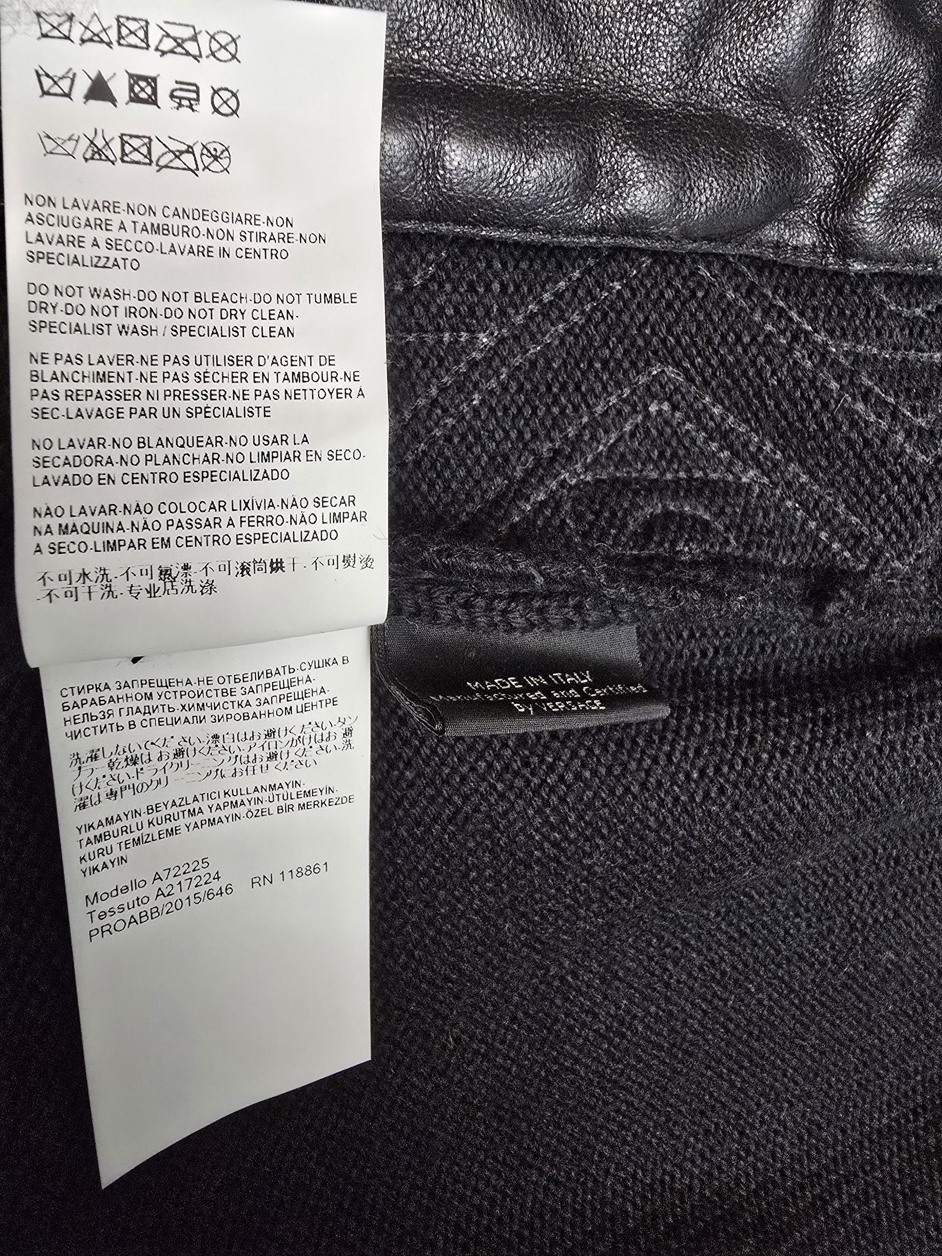 Versace $1950 Versace Wool and Leather Black Cardigan. IT54 Size US L / EU 52-54 / 3 - 13 Thumbnail