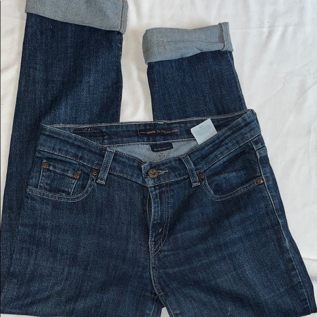 Levi's Levi's Dark Blue Boyfriend Jeans Size 28" / US 6 / IT 42 - 1 Thumbnail