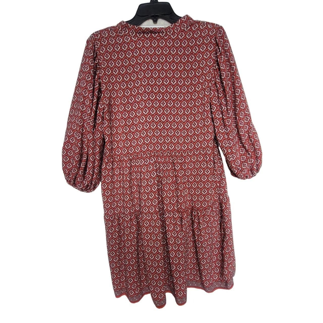 Other Max Studio Womens Red & White Boho Print Rayon Mini Dress Wi Size M / US 6-8 / IT 42-44 - 3 Thumbnail