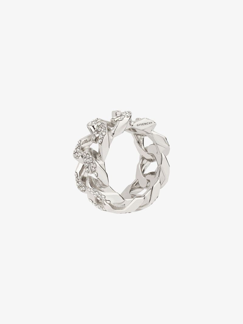 Givenchy o1n1vont0326 Size:52/G Chain Ring in Silver Size ONE SIZE - 2 Thumbnail