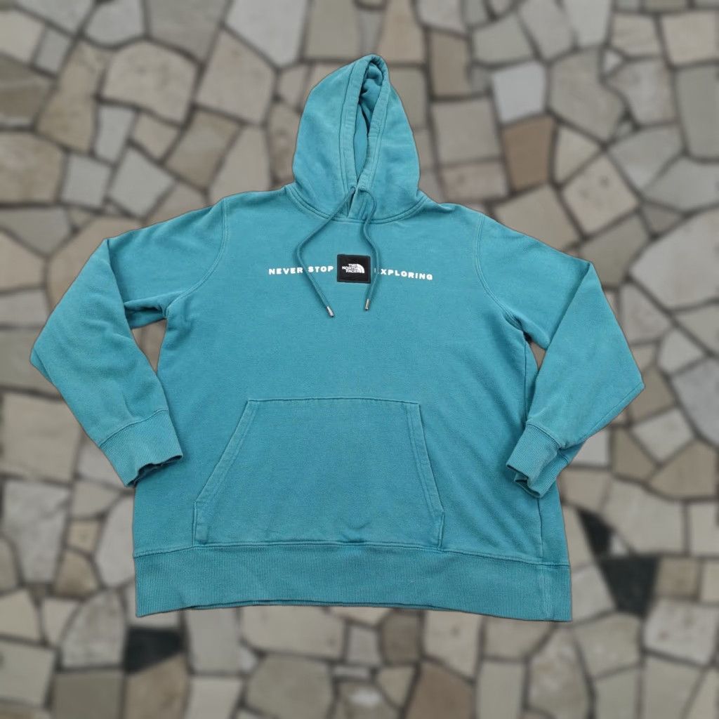 The North Face North Face Hoodie Womens Large Blue Never Stop Exploring Pullover Sweatshirt Size L / US 10 / IT 46 - 1 Thumbnail