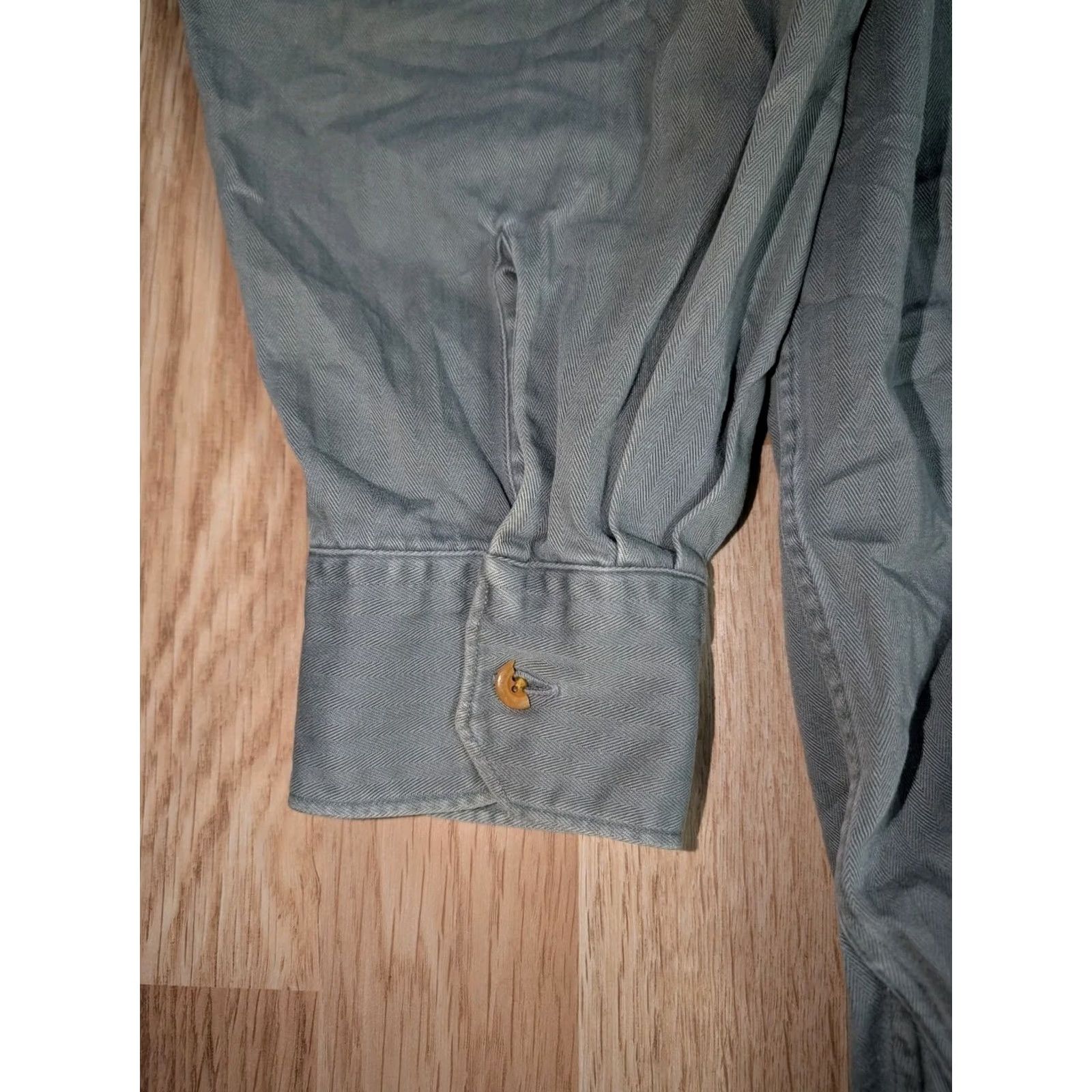 Abercrombie & Fitch VINTAGE Abercrombie & Fitch Shirt Men’s Size LG Button Up Casual Workwear 80s Gray Cotton Polyester Heavyweight Size US L / EU 52-54 / 3 - 6 Thumbnail