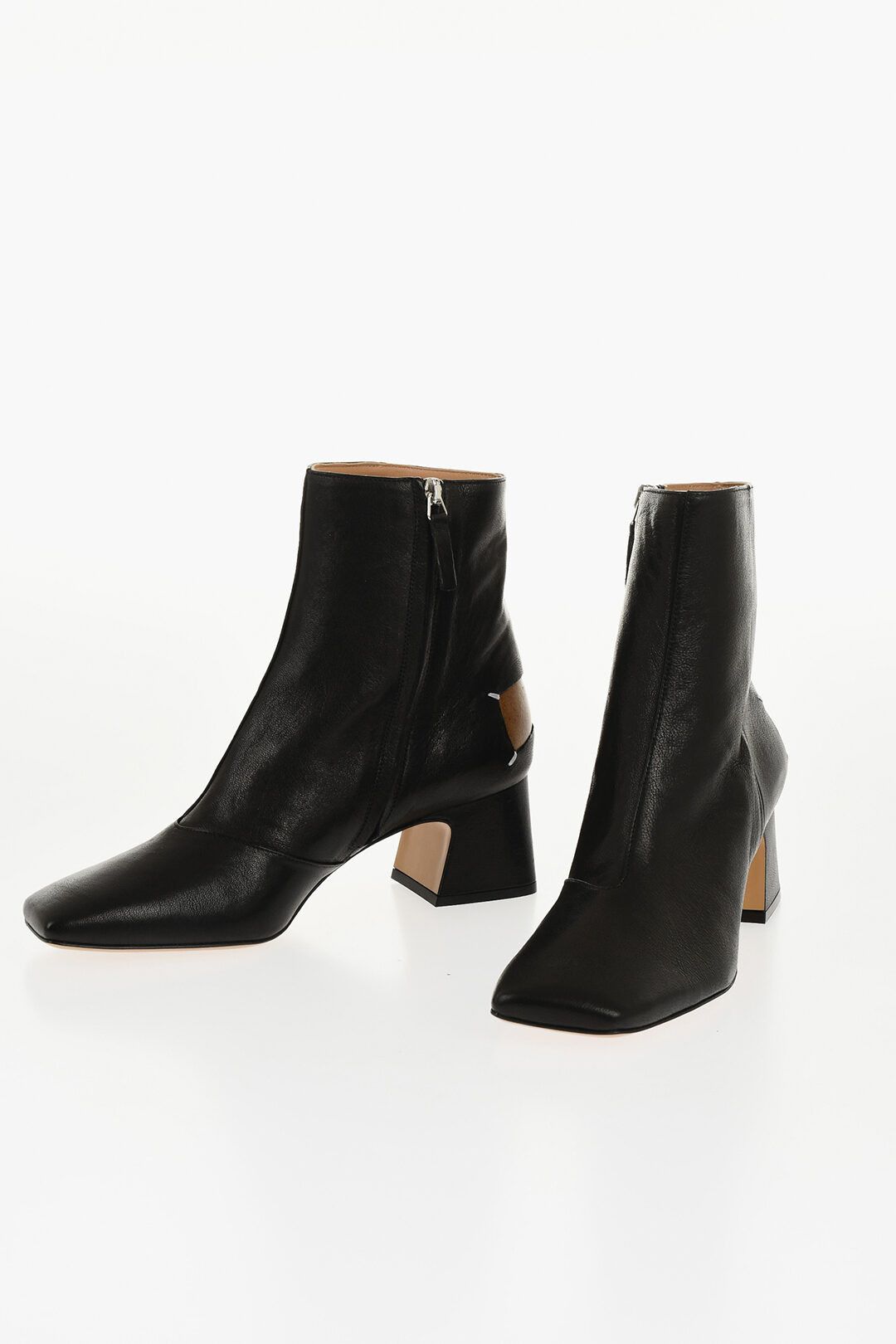 Maison Margiela og1mm1125 Leather Ankle Boots in Black Size US 8 / IT 38 - 2 Thumbnail
