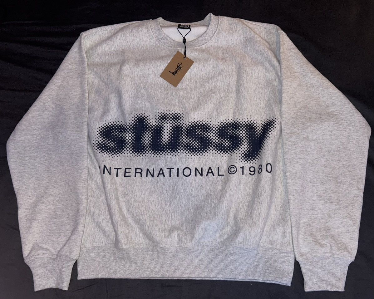 Stussy 2023 Stüssy Blur Crew Ash Heather | Grailed