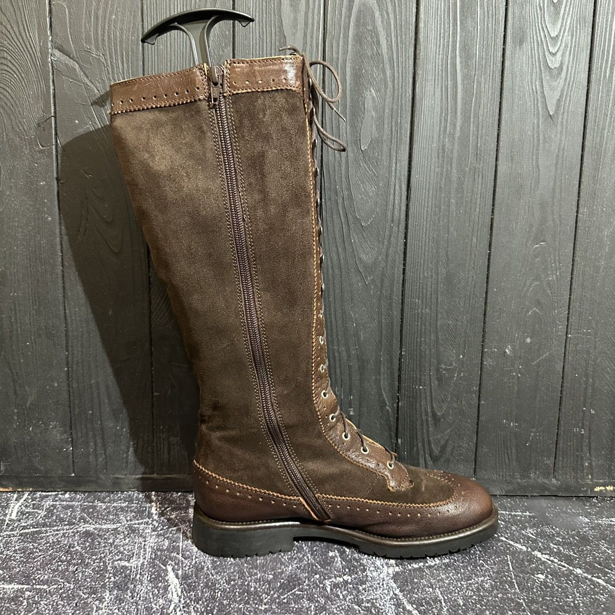 Max Mara MAX MARA - Women’s Brown Suede/Leather Boots Size 38 Size US 8 / IT 38 - 12 Thumbnail