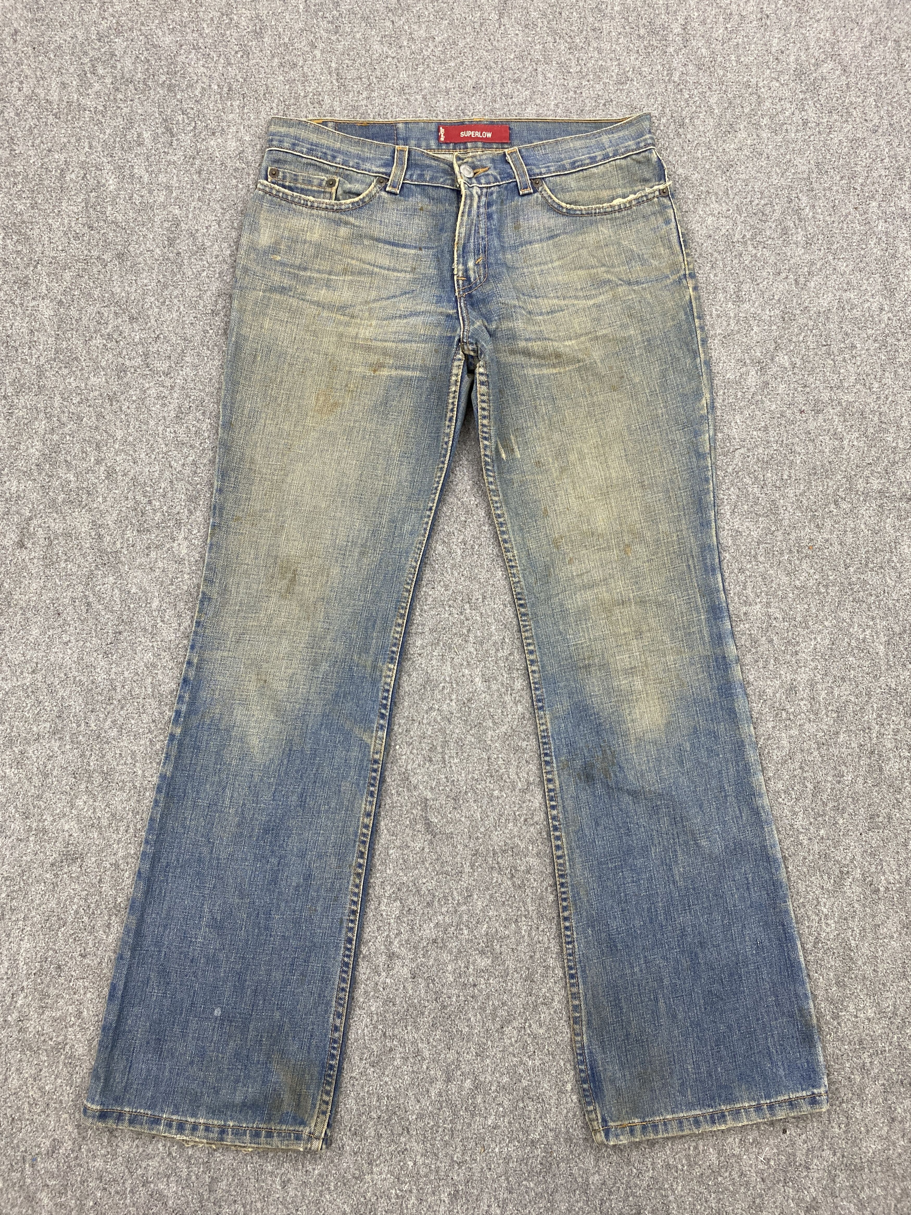 Levi's Rusty Vintage 90s Levis 518 Superlow Bootcut Jeans DP2637 Size US 33 - 1 Thumbnail