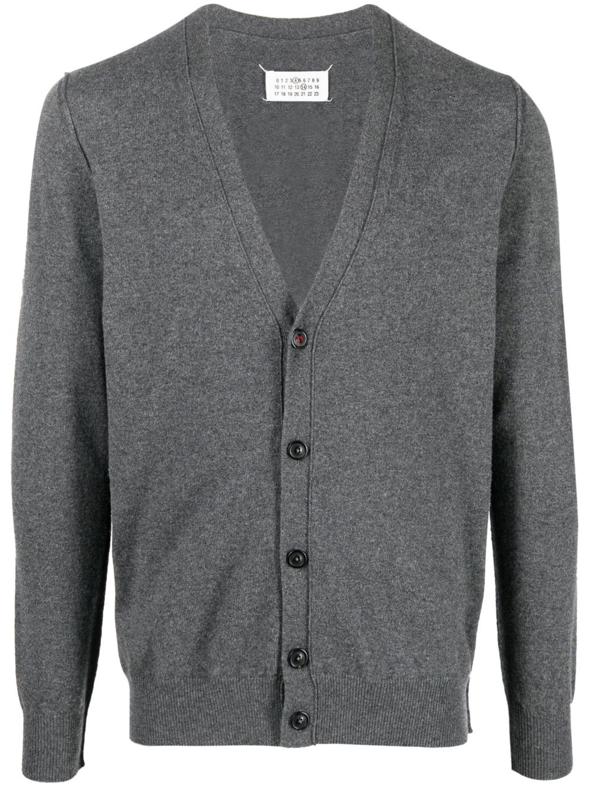 Maison Margiela o1s22i1n1024 Pure Wool Cardigan in Grey Size US L / EU 52-54 / 3 - 1 Thumbnail