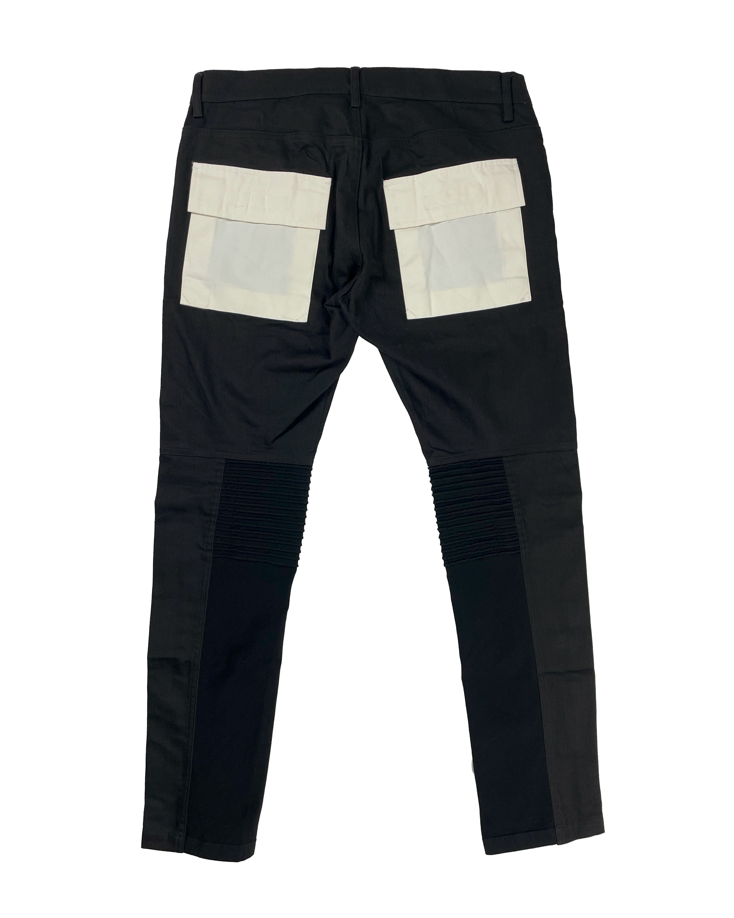 Rick Owens 1/1 FW13 MEMPHIS BLACK/MILK CARGO PANTS DENIM Size US 33 - 2 Thumbnail
