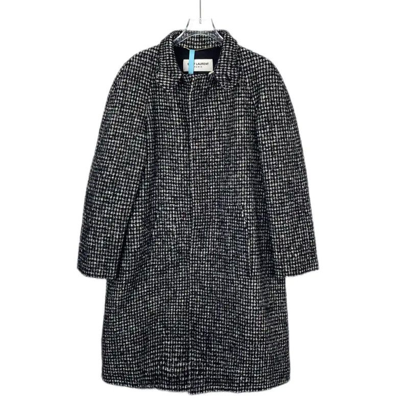 YSL Color-Block Wool Blend Women's Coat 0089