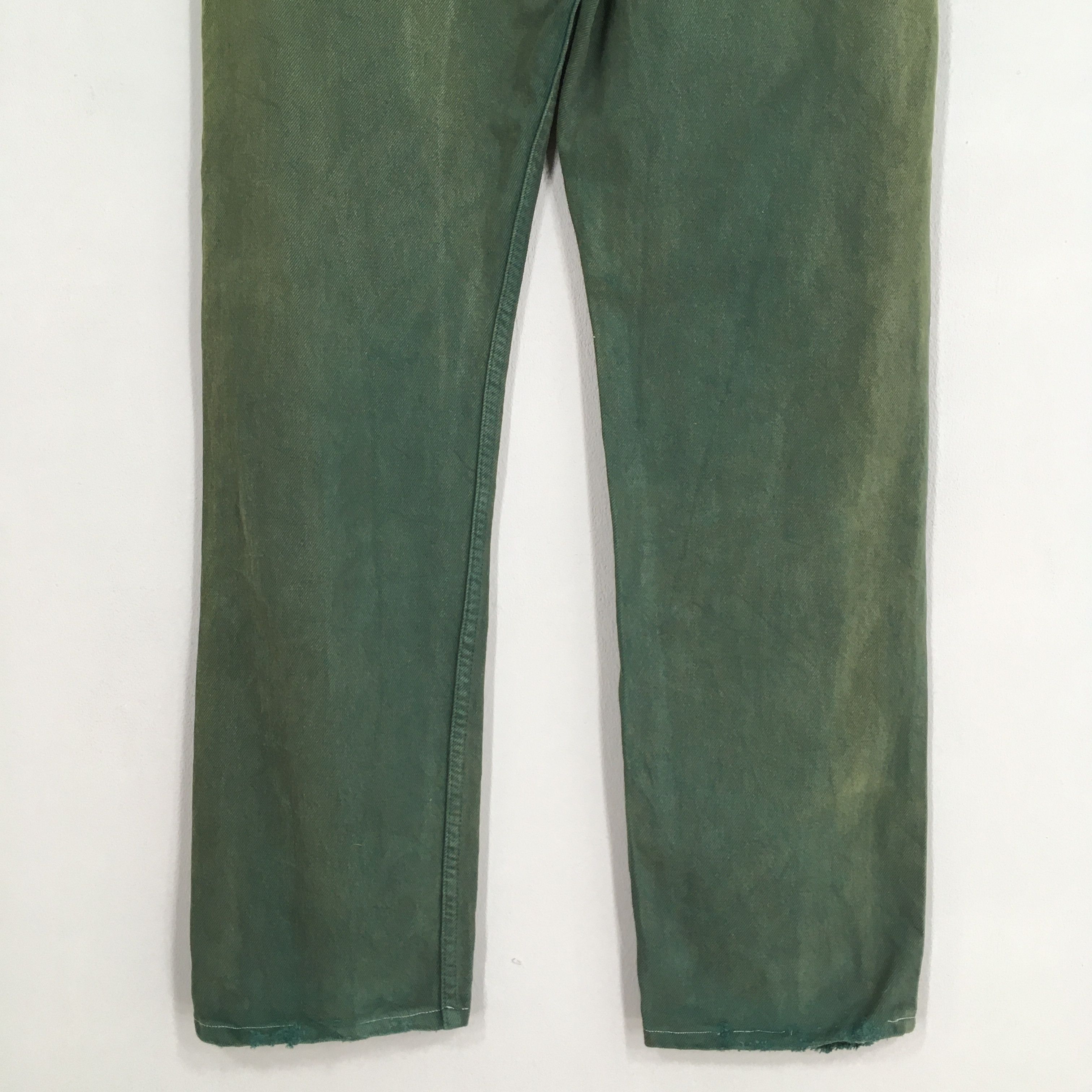 Levi's Size 30x30 Vintage 90s Levi's 501 Green Olive Jeans S1816 Size US 30 / EU 46 - 11 Thumbnail