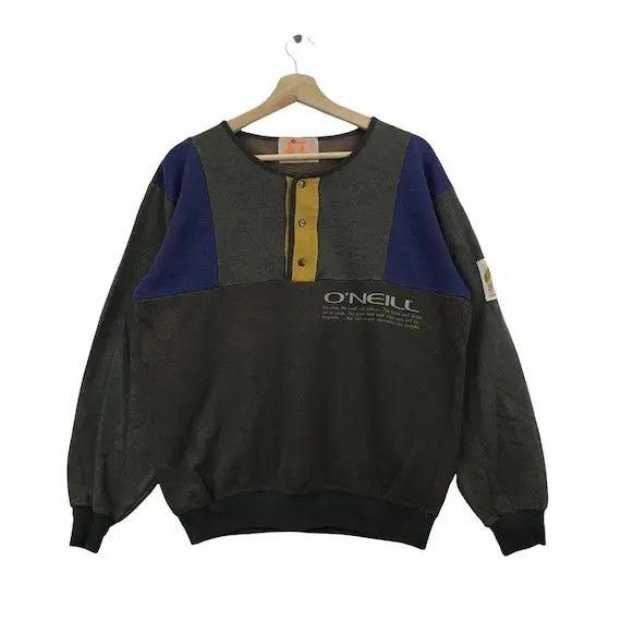 O'Neill Vtg 90’ O’NEILL SURFING CALIFORNIA Snap Button Sweatshirt Size US L / EU 52-54 / 3 - 1 Thumbnail