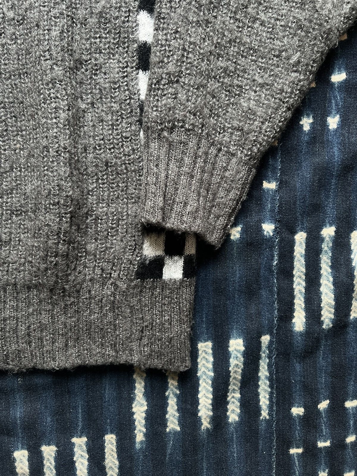 Japanese Brand Son of the Cheese Checkerboard Knitted Sweater Size US S / EU 44-46 / 1 - 5 Thumbnail