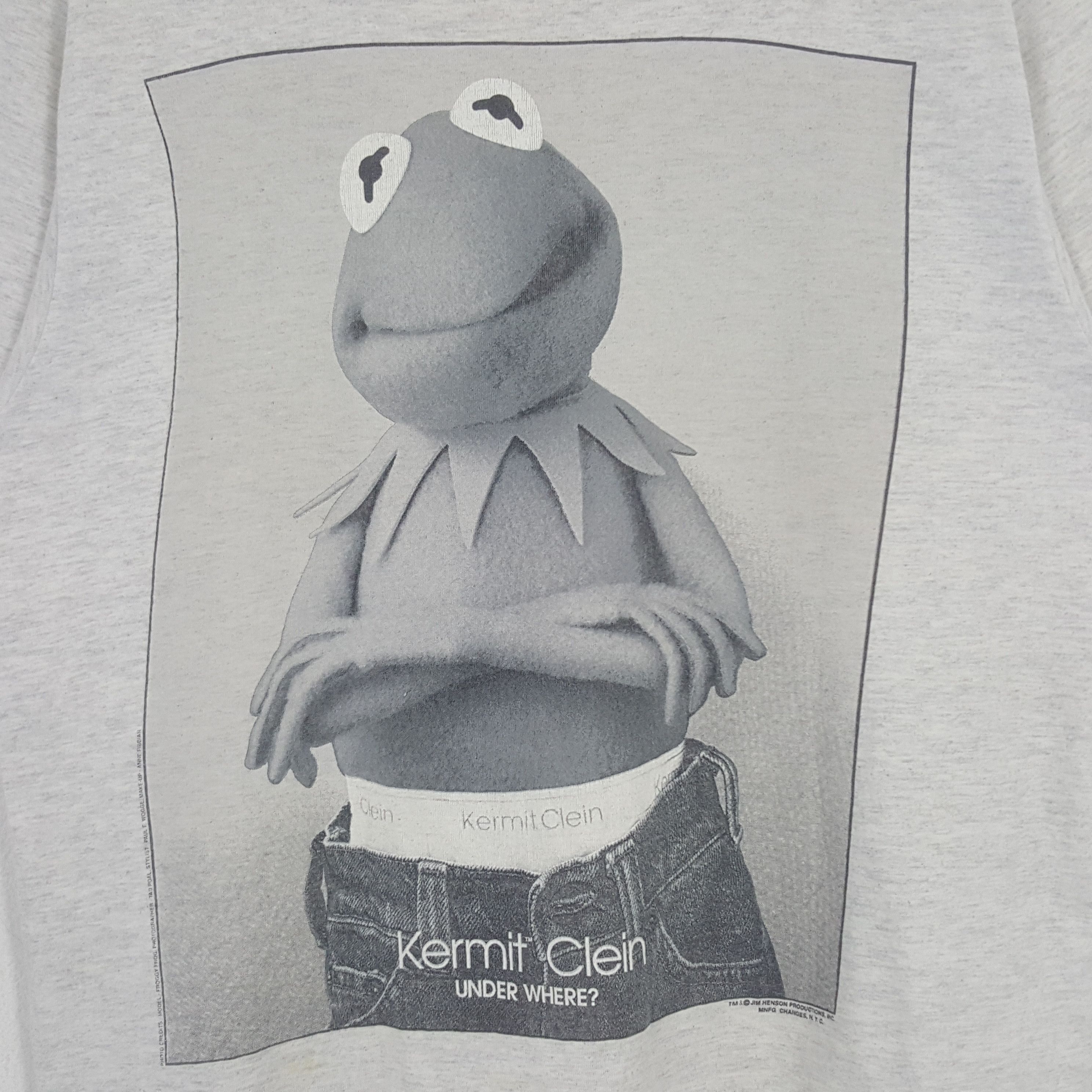 If Six Was Nine Vintage Kermit Clein Cartoon Parody CK Underwear 90's Tshirt Size US L / EU 52-54 / 3 - 2 Thumbnail