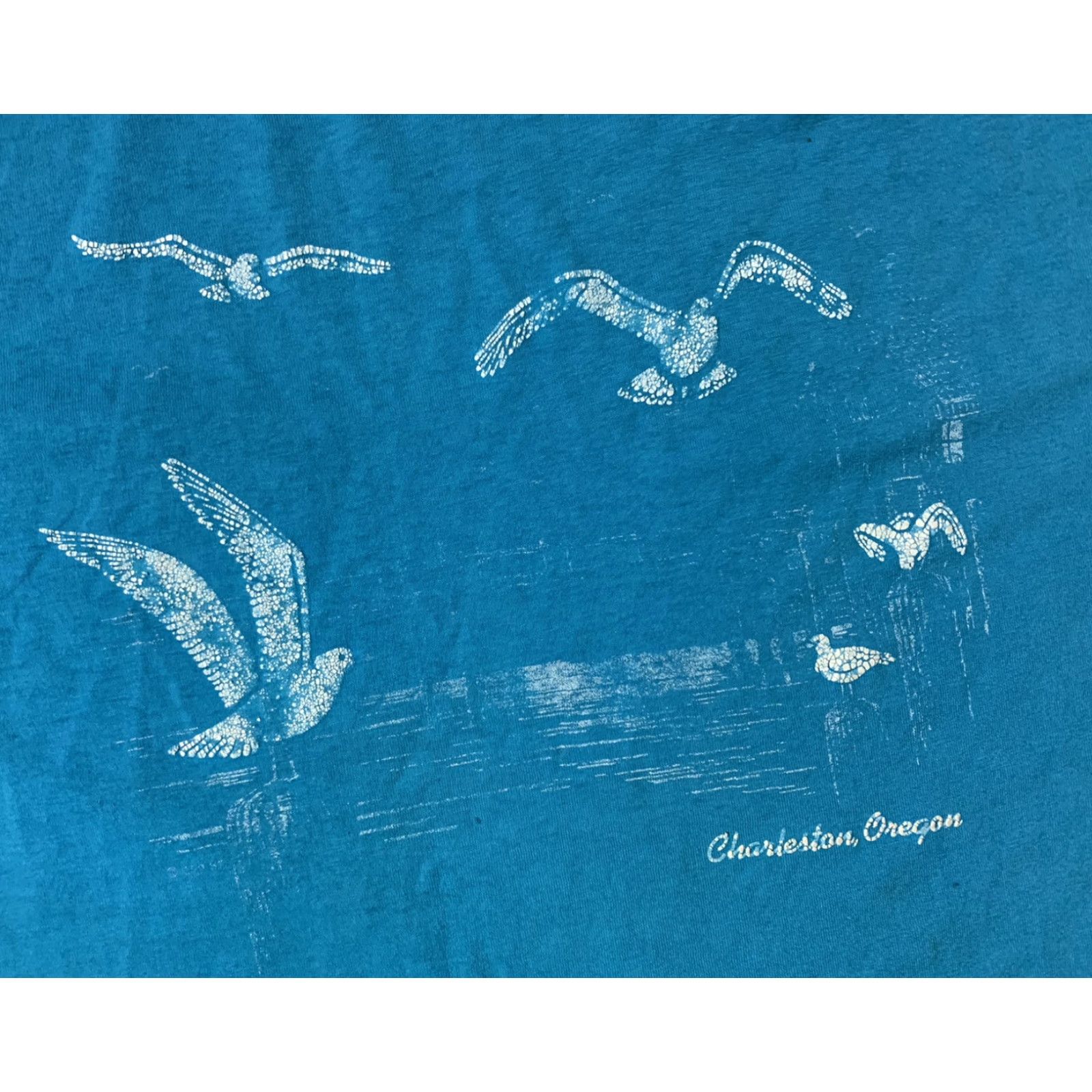 Hanes VINTAGE 90s Hanes Bird T Shirt Teal XL Mens Size US XL / EU 56 / 4 - 2 Thumbnail