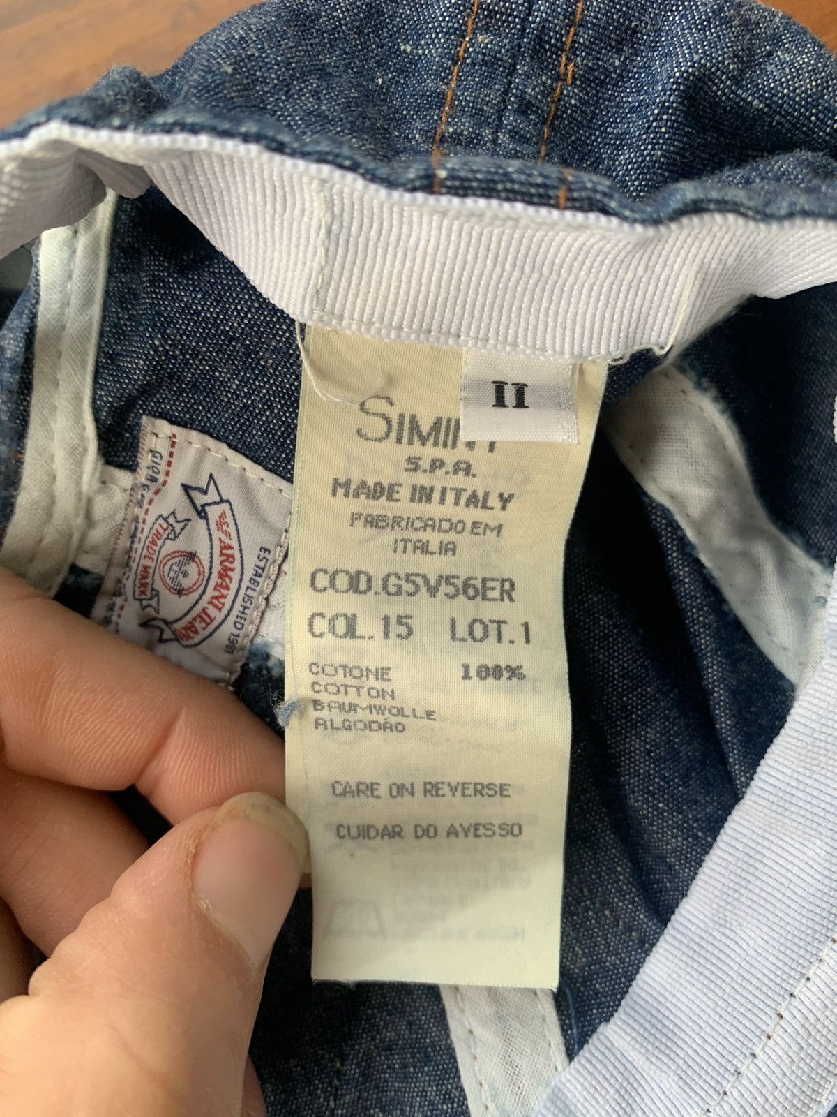 Armani NWT 90’s Jeans Hat Size ONE SIZE - 4 Thumbnail