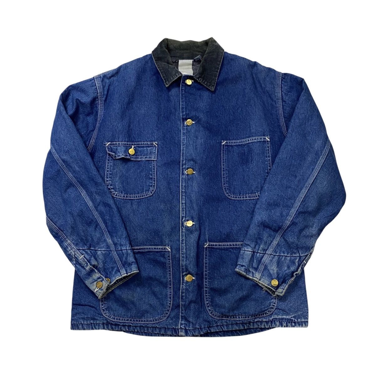 Carhartt Vintage Carhartt linen blanket denim chore jacket Size US L / EU 52-54 / 3 - 8 Thumbnail