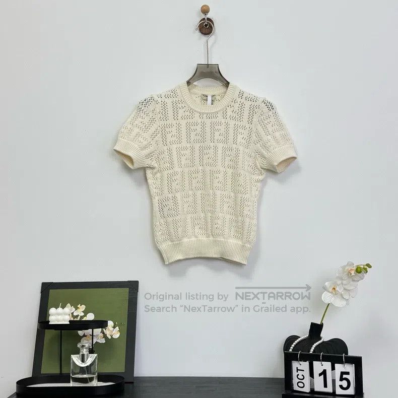 Other Fendi Monogram Full Print Knit Shirt Size S / US 4 / IT 40 - 1 Thumbnail