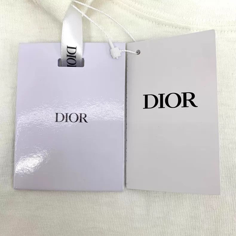Dior Dior White hole design cotton round-neck short-sleeved T-s Size US M / EU 48-50 / 2 - 7 Thumbnail