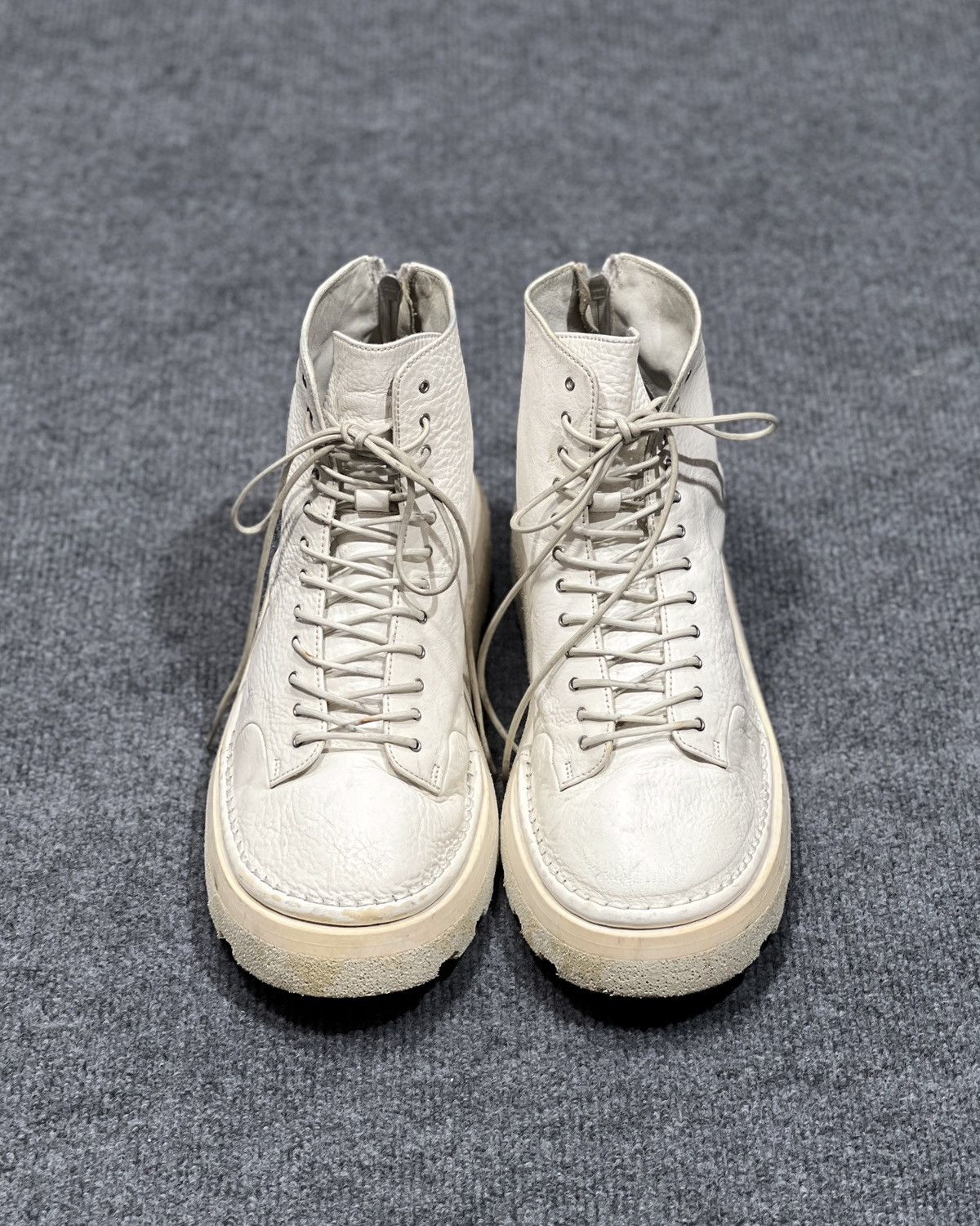 Marsell Marsèll White Lace Up Platform Ankle Boots Size US 9.5 / EU 42-43 - 3 Thumbnail