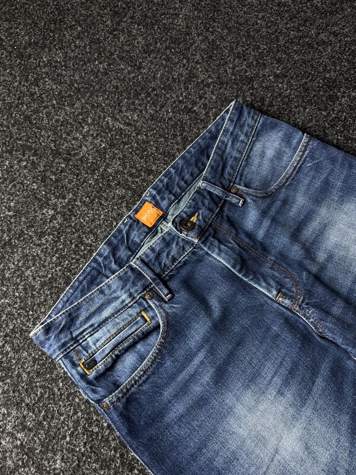 Hugo Boss Luxury y2k BOSS Orange Regular Fit Denim Jeans Blue Wash Size US 30 / EU 46 - 5 Thumbnail
