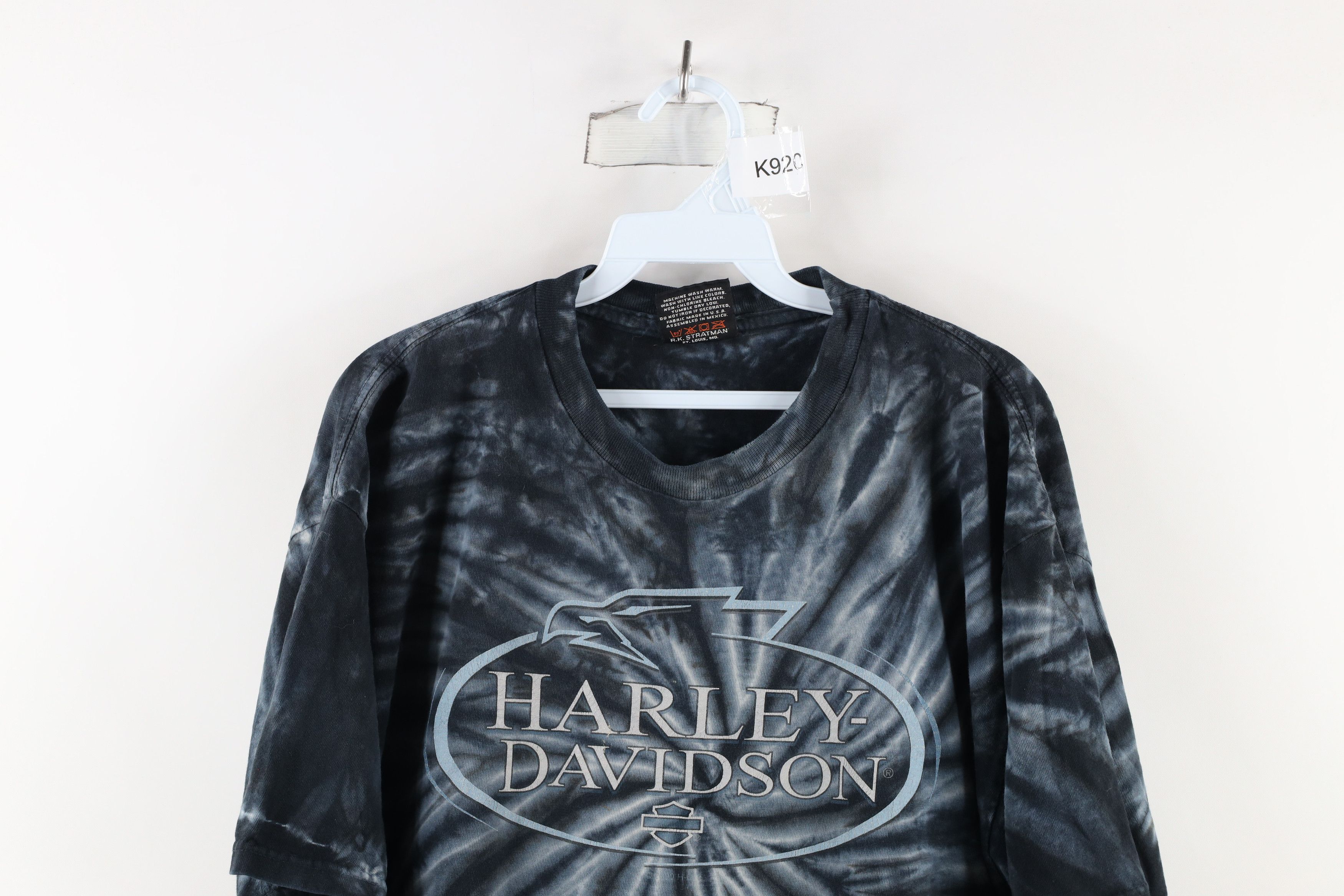 Harley Davidson × Vintage Vintage Y2K 2000 Harley Davidson Eagle Tie Dye T-Shirt USA Size US L / EU 52-54 / 3 - 2 Thumbnail