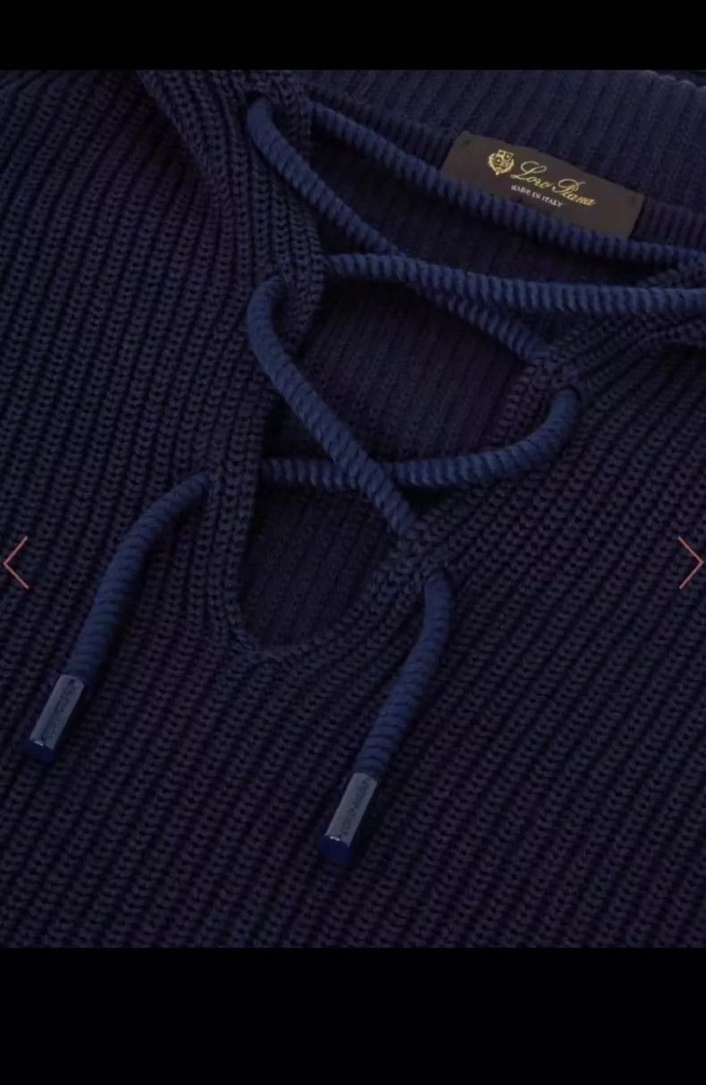 Loro Piana LORO PIANA Ms.Tibetan blue knit sweater with hood Size S / US 4 / IT 40 - 5 Thumbnail