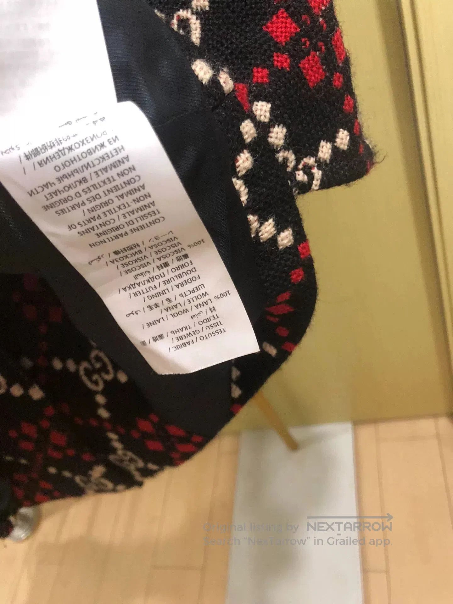 Gucci Gucci Red Black Diamond Pattern Coat. Size US M / EU 48-50 / 2 - 4 Thumbnail