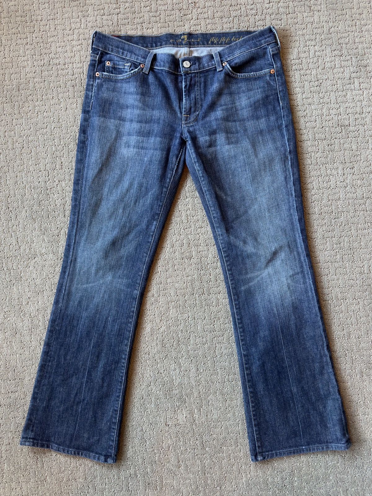 7 For All Mankind × Vintage Flip Flop Bootcut Jeans Size 32" / US 10 / IT 46 - 1 Thumbnail