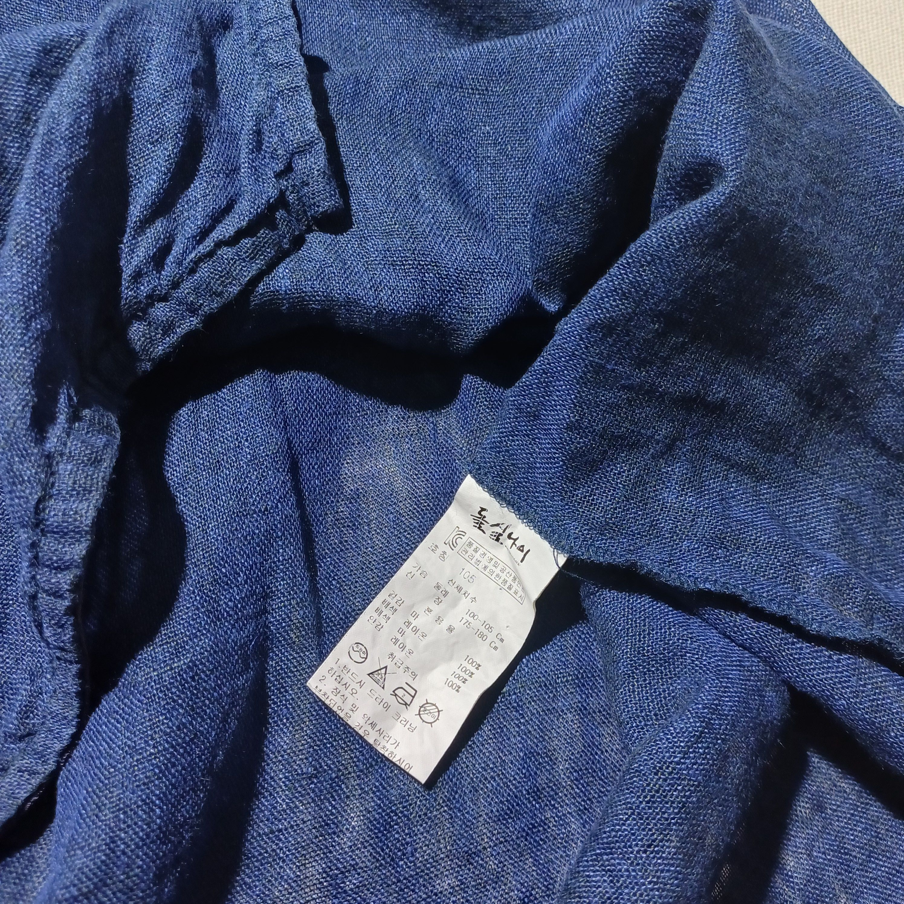Other Dolsilnai Modern Hanbok Indigo Linen Vest Size L / US 10 / IT 46 - 6 Thumbnail