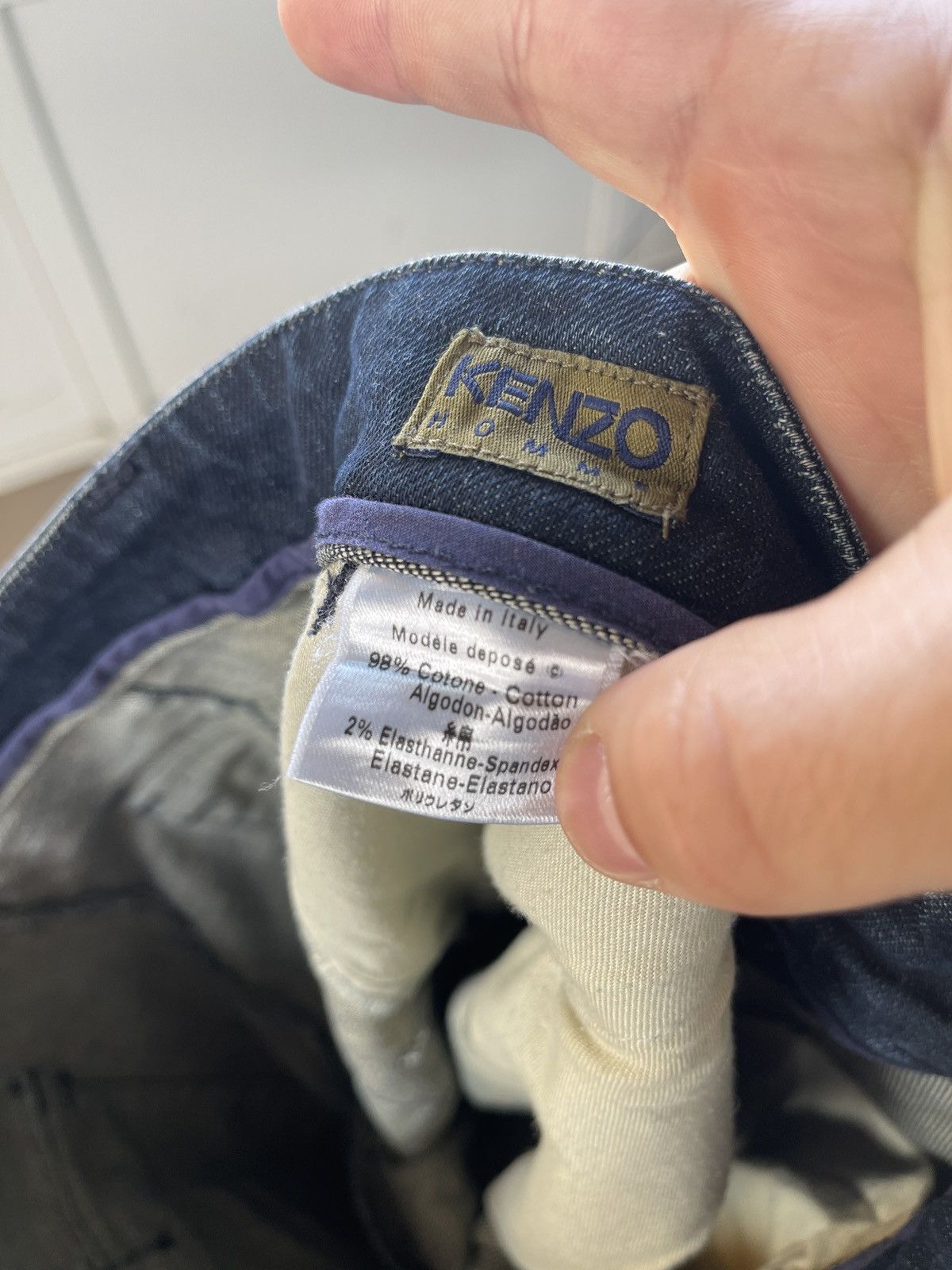 Kenzo × Vintage vintage kenzo jeans nice design distressed denim Size US 33 - 12 Thumbnail