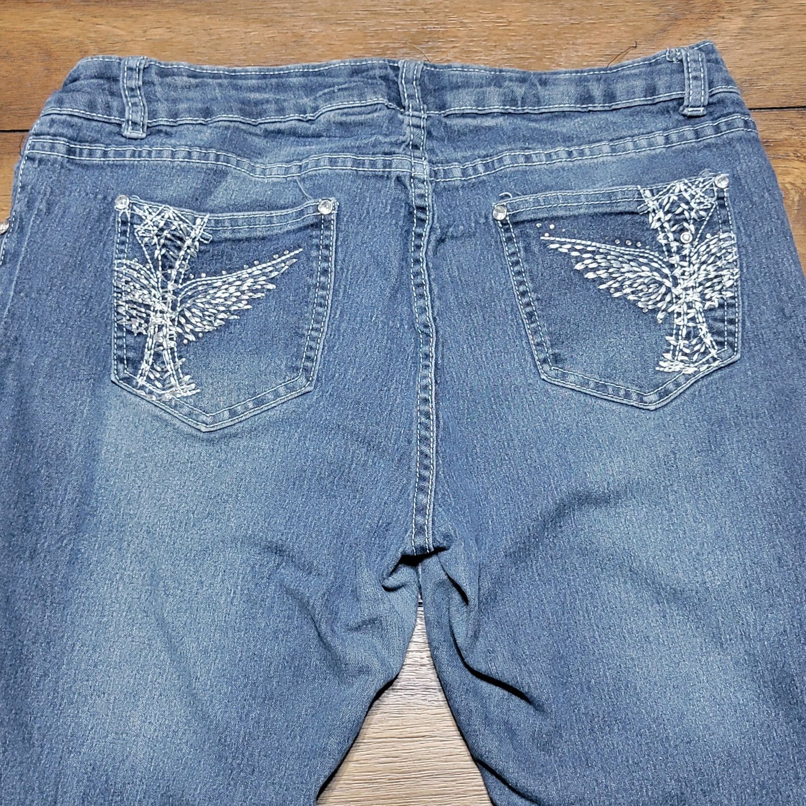 Other Give Me 5ive Junior Straight Denim Stretch Jeans - Size 15 Size 31" - 4 Thumbnail