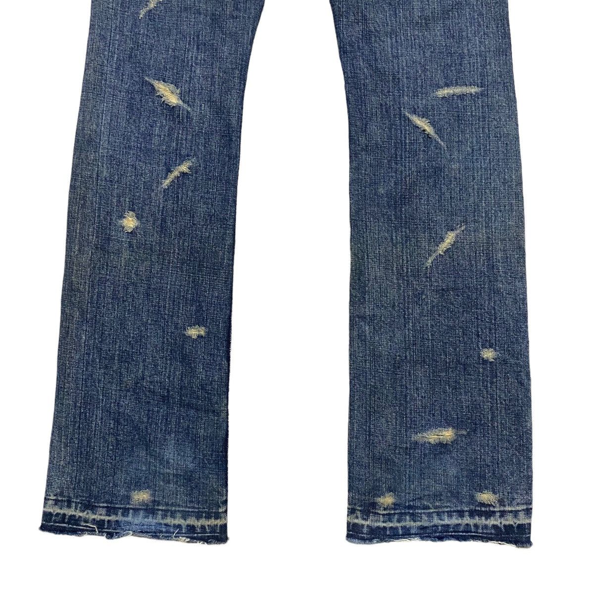 Japanese Brand Hiromichi Nakano Distressed Denim Flare Jeans Size US 30 / EU 46 - 13 Thumbnail