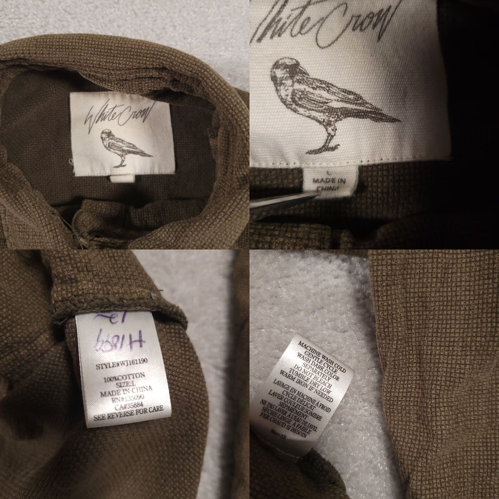 Anthropologie VINTAGE? White Crow Anthropologie Snap Jacket Women's Large Green Waffle Knit Military Size L / US 10 / IT 46 - 9 Thumbnail