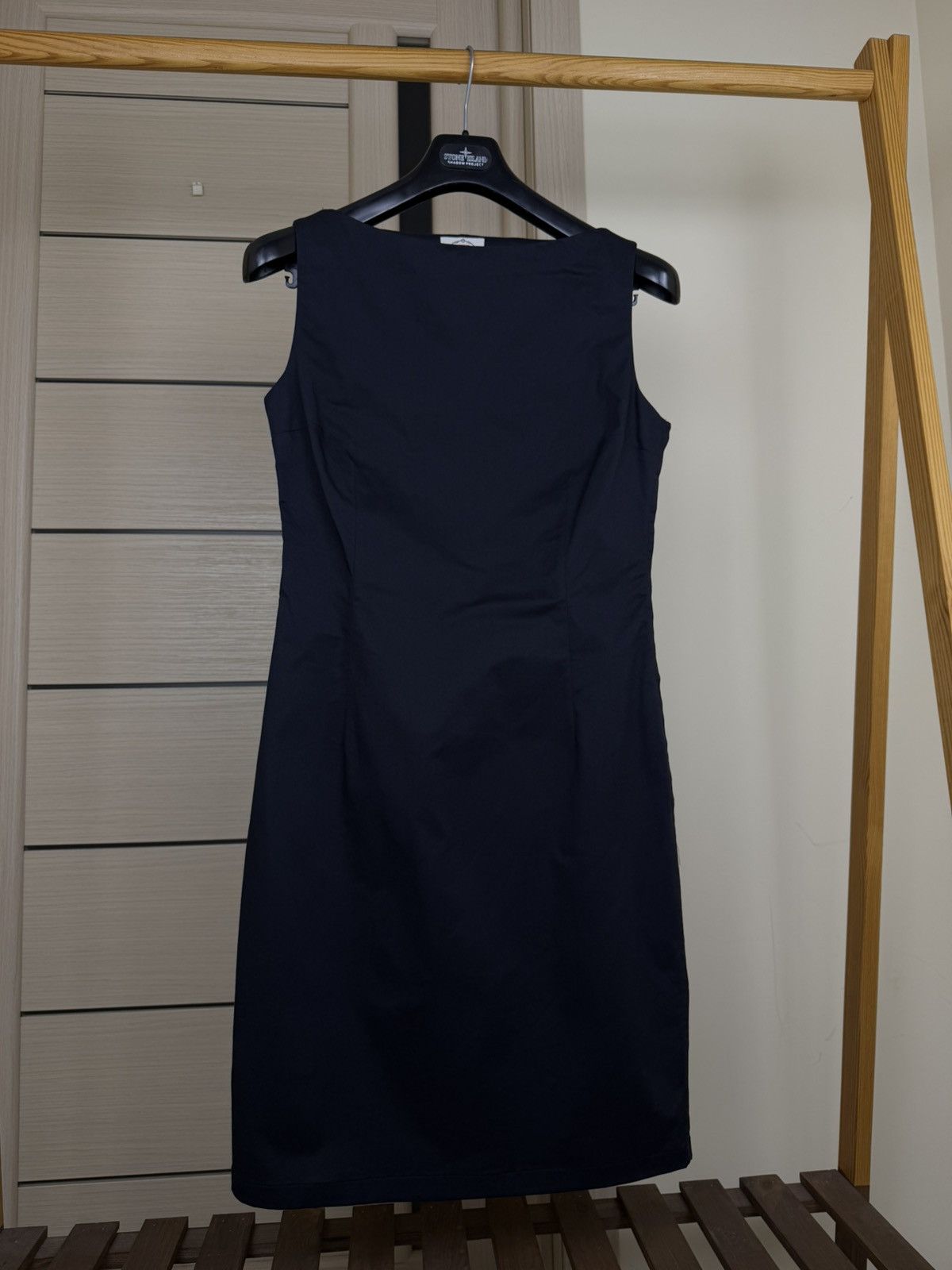 Prada Vintage Prada black Sleeveless Sheath Midi Dress Size 46 Size L / US 10 / IT 46 - 3 Thumbnail
