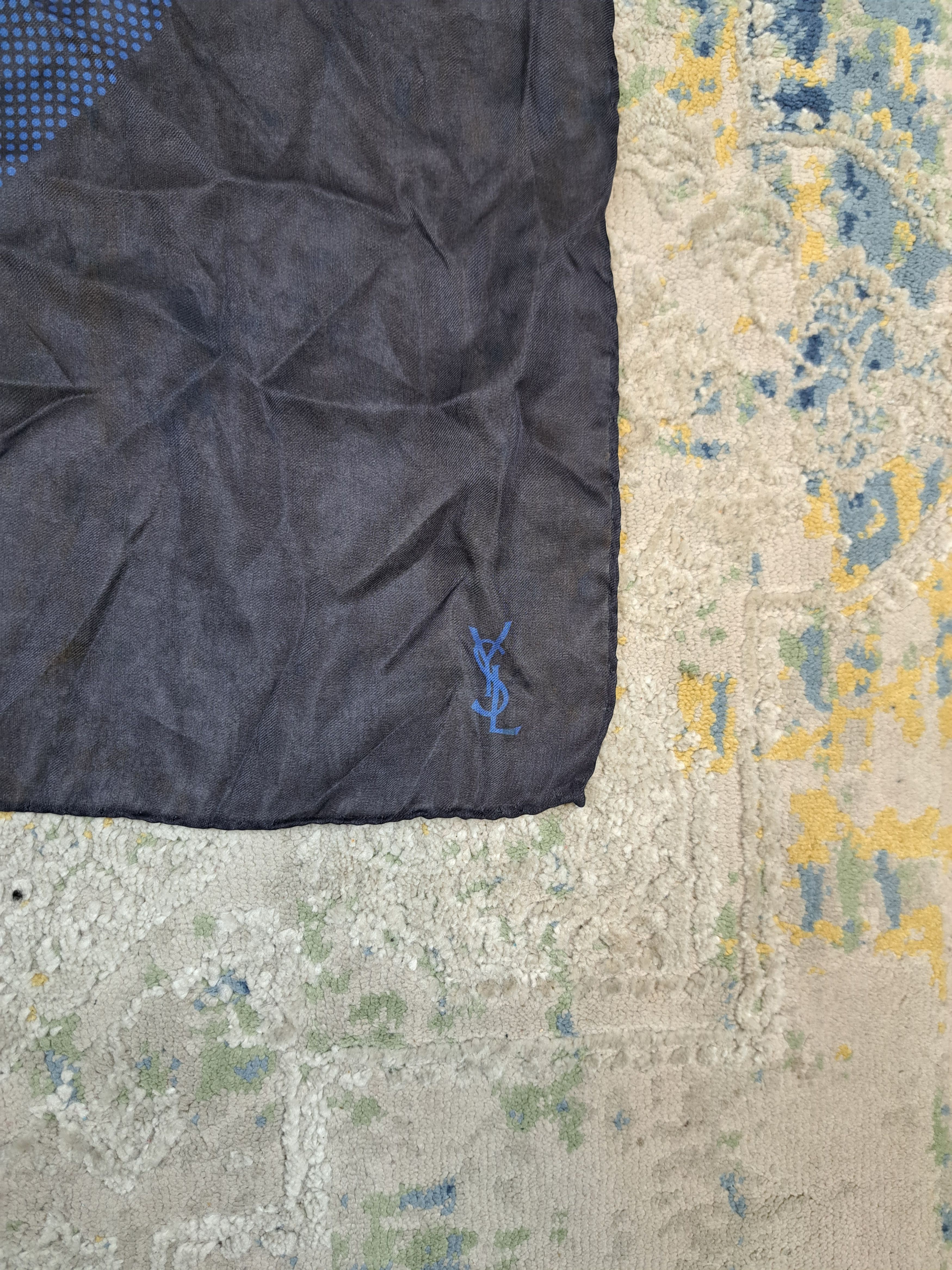 Yves Saint Laurent YSL Pocketsquare Neckerchief Handkerchief Old Money Luxury Size ONE SIZE - 2 Thumbnail