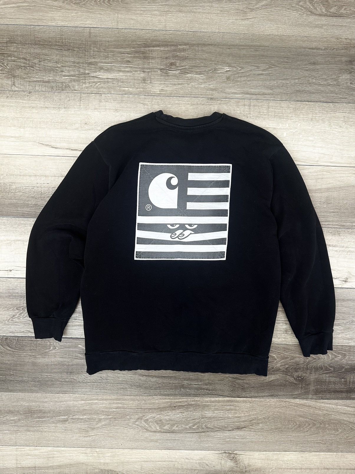 image of Carhartt Wip Carhartt W.i.p Black "incognito" Patch Sweatshirt Size 2Xl, Men's