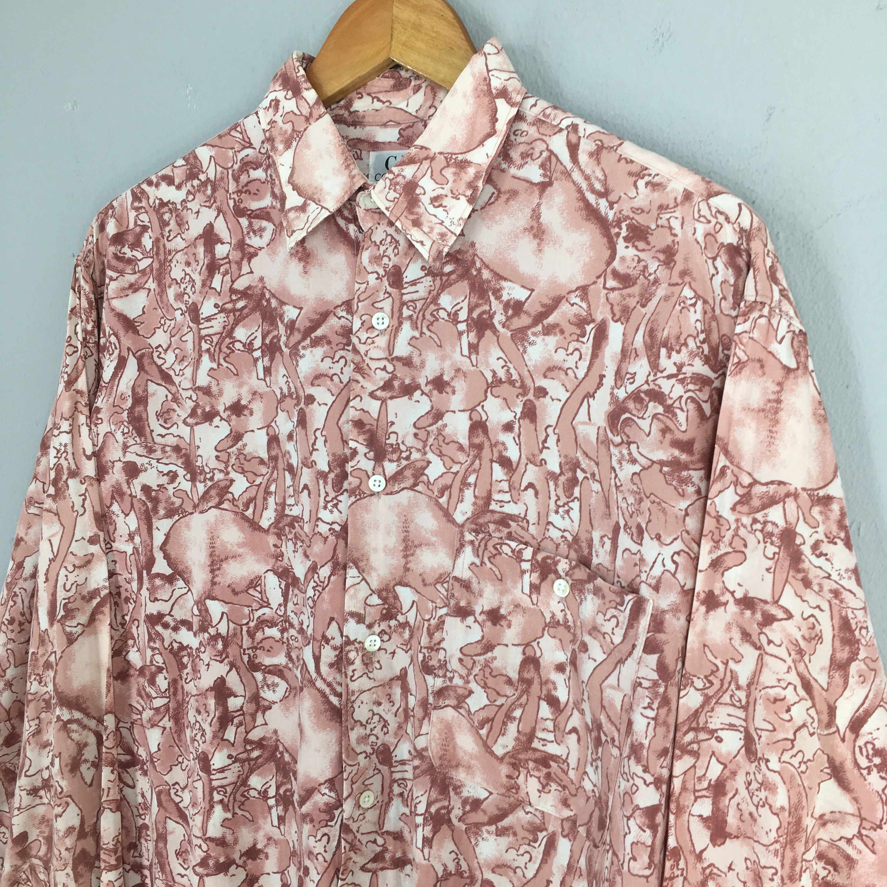 C.P. Company × Massimo Osti Vintage C.P. Company Funky Pop Art Rayon Shirt Medium Size US M / EU 48-50 / 2 - 3 Thumbnail