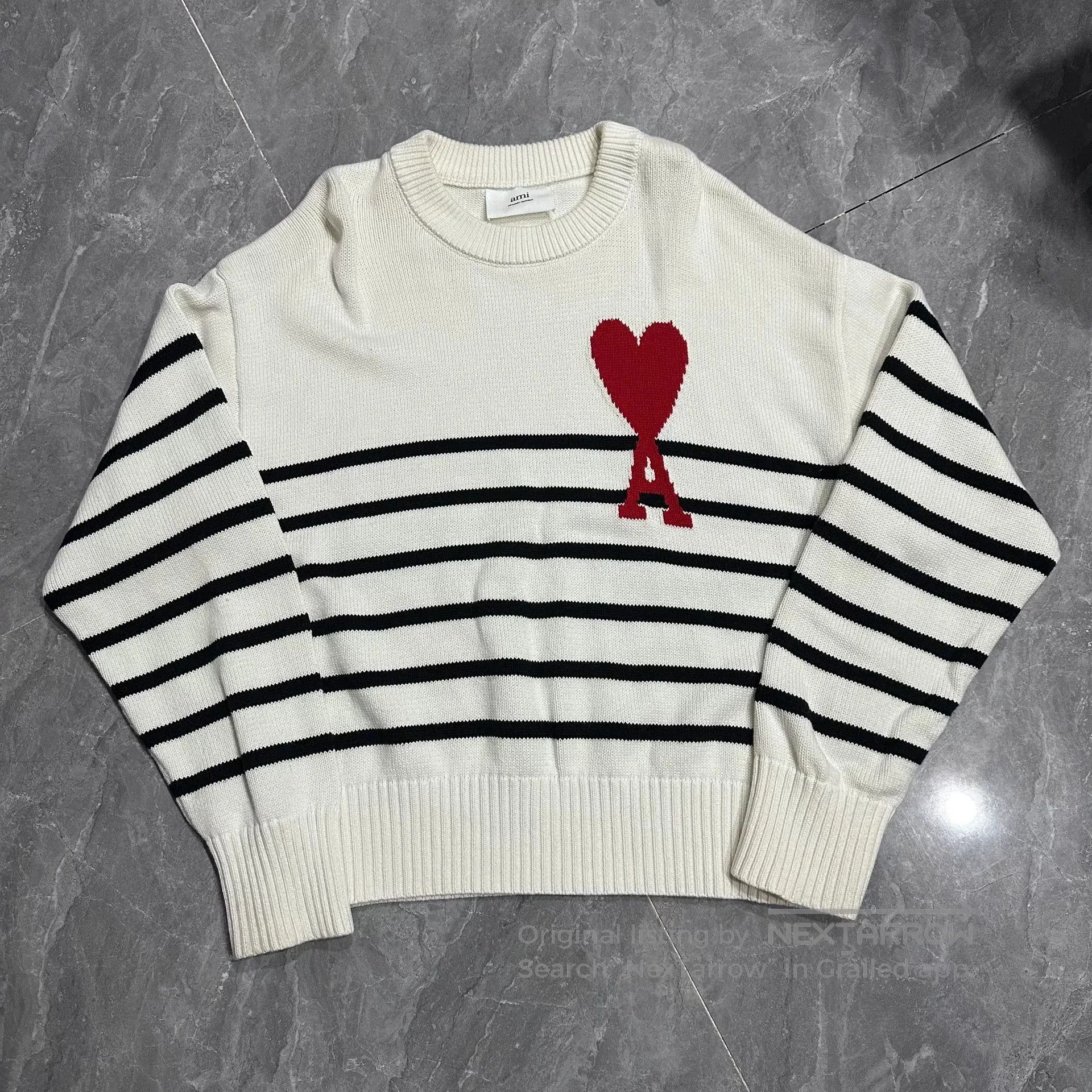 AMI AMI PARIS Black and White Striped Sweater. Size US M / EU 48-50 / 2 - 1 Thumbnail