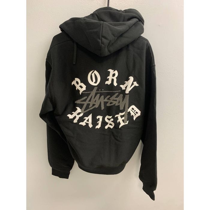 Stussy STÜSSY & BORN X RAISED LOGO ZIP HOODIE Men's Medium | Grailed