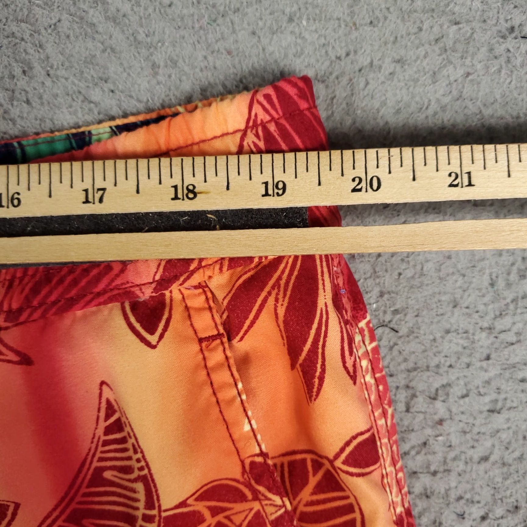 Tommy Bahama Tommy Bahama Swim Trunks Mens Medium Red Orange Tropical Beach Board Shorts Size US 31 - 4 Thumbnail