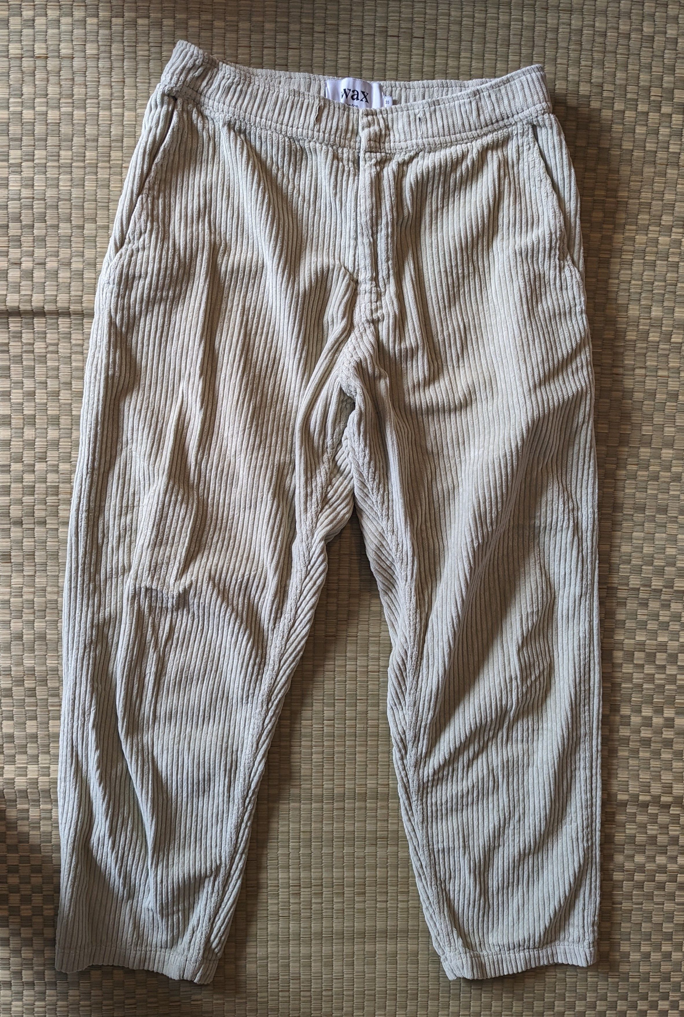 image of Wax London Kurt Corduroy Trousers Cotton Made In Portugal in Beige, Men's (Size 30)