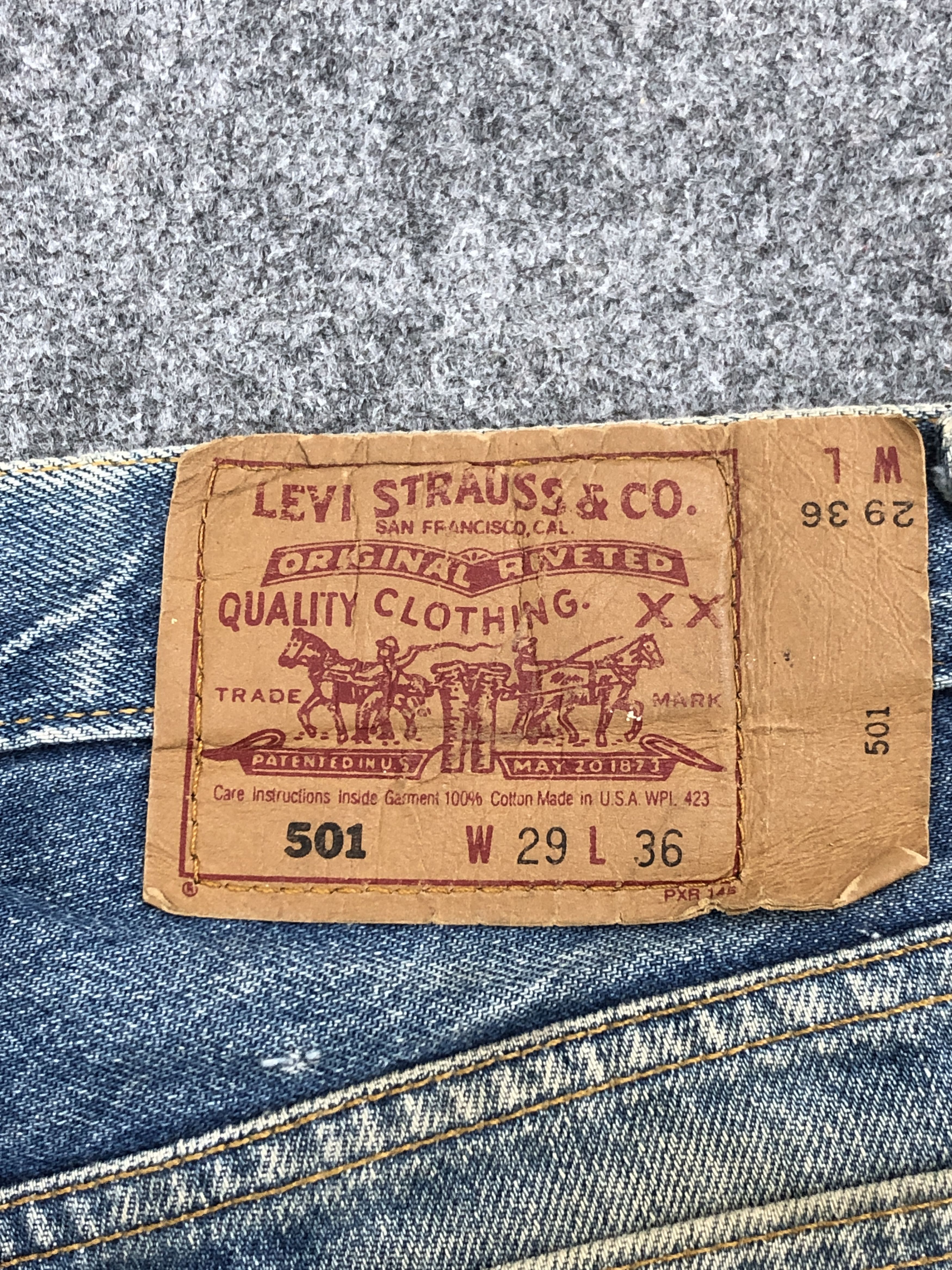 Levi's × Vintage Rusty Faded Blue Vintage 90s Levis 501 Jeans Size US 28 / EU 44 - 5 Thumbnail