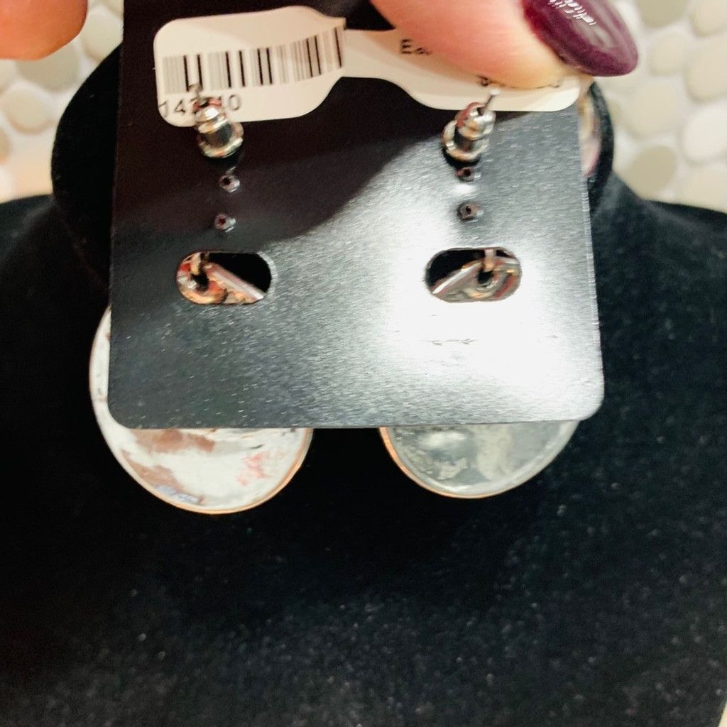 Other Black Silver with CZ BN Earrings Size ONE SIZE - 4 Thumbnail