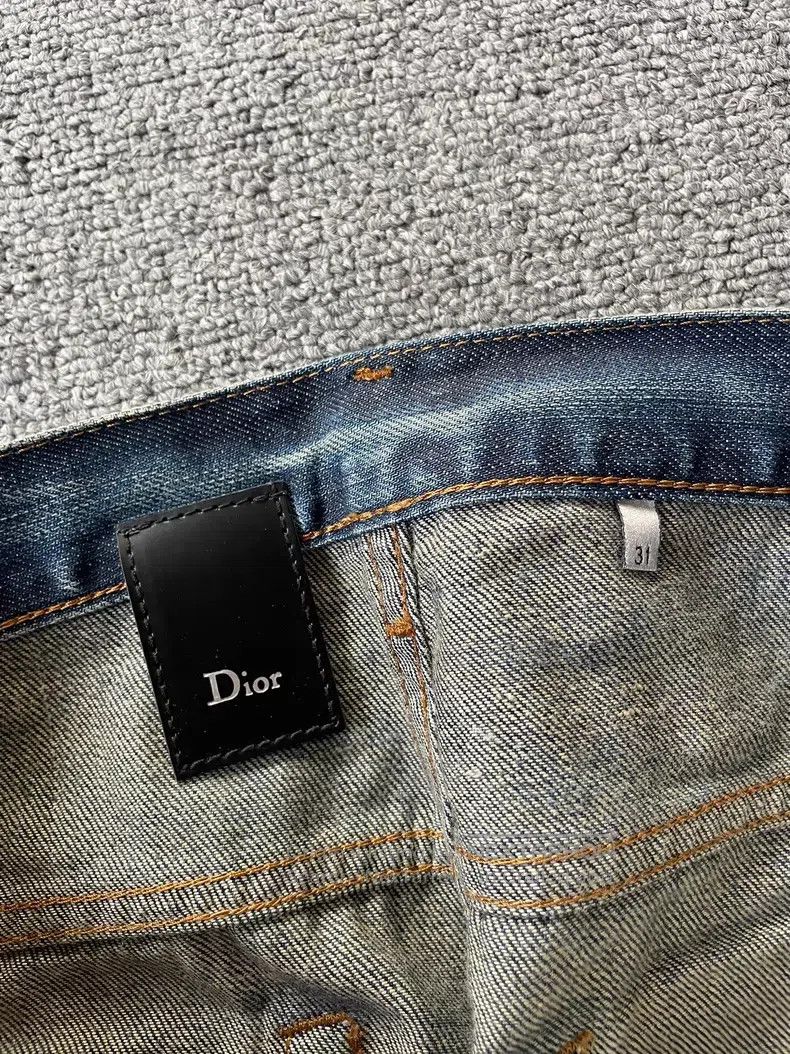 Dior Dior Light Blue Denim Cat Whisker Ripped Destroyed Denim P Size US 31 - 7 Thumbnail