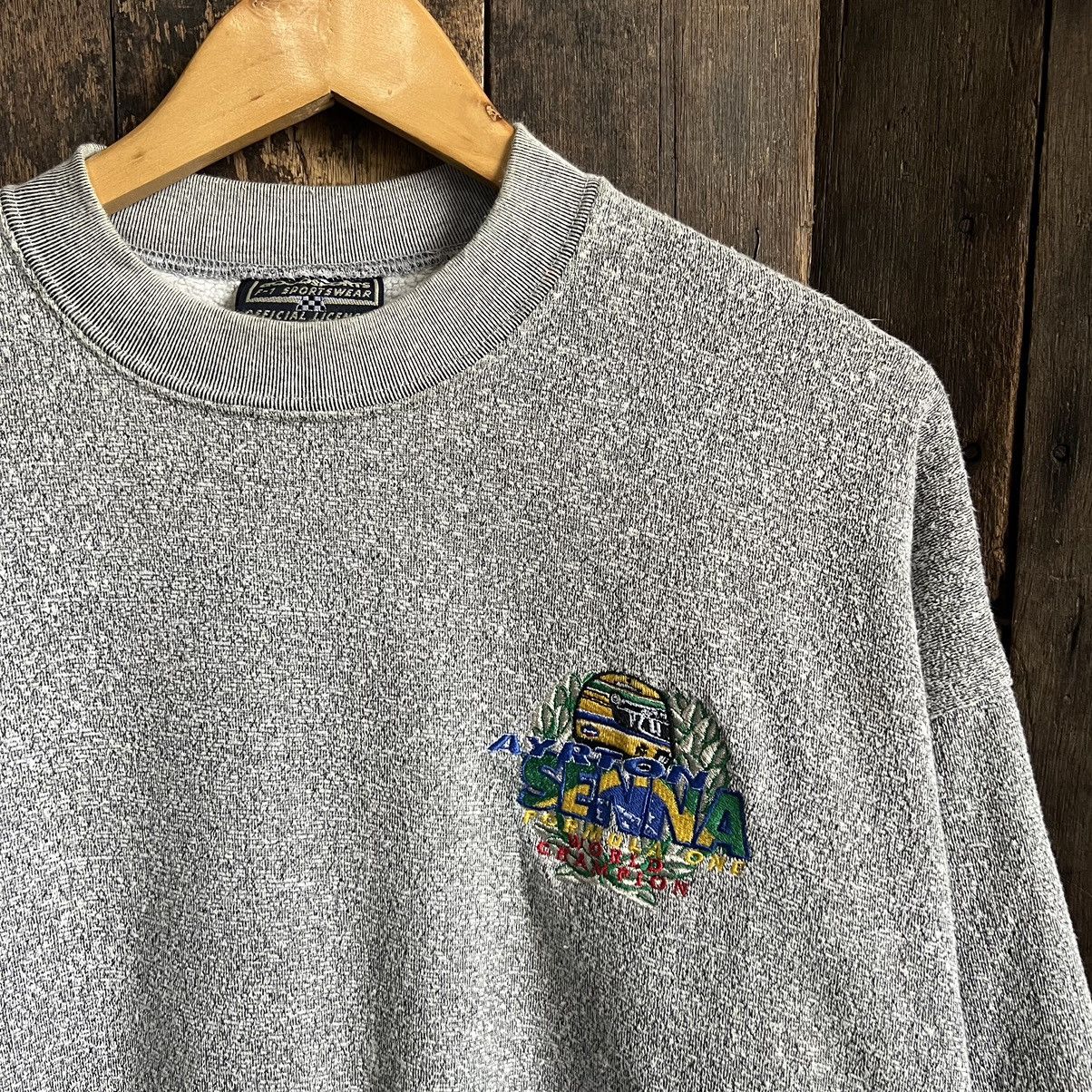 Vintage Vintage Goodsport Aryton Senna Formula One Champion Crewneck Size US L / EU 52-54 / 3 - 3 Thumbnail