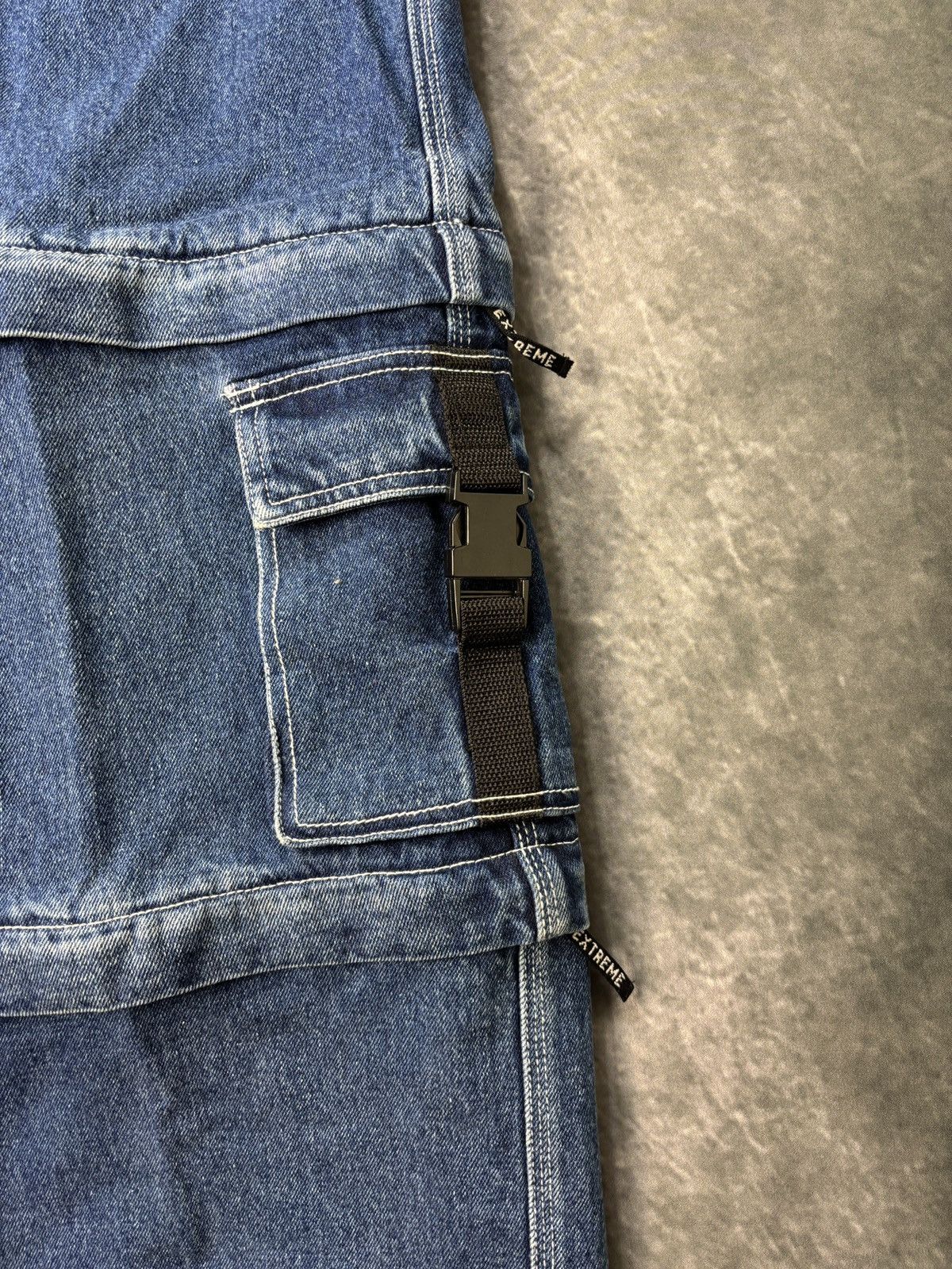 JNCO × Southpole × Vintage 1990s Extreme Zone Denim Cargo Pants Vintage Rave Jorts Zip Size 26" / US 2 / IT 38 - 18 Thumbnail